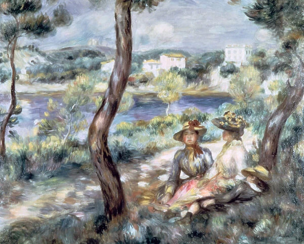 Young Girl and Boy in a Landscape, 1893. Artist: Pierre-Auguste Renoir