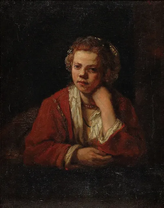 Framed Print : Young Girl, copy after Rembrandt, 1899. Creator: Widolfa von Engestrom-Ahrenberg Framed Print : Young Girl, copy after Rembrandt, 1899. Creator: Widolfa von Engestrom-Ahrenberg