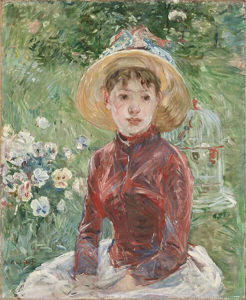 Young Girl on the Grass, the Red Bodice (Mademoiselle Isabelle Lambert), 1885