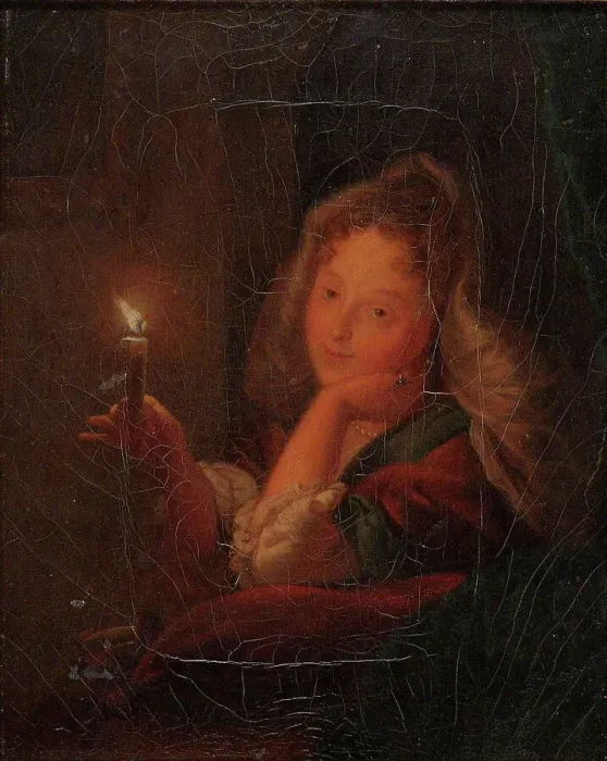 Framed Print : Young Girl Holding a Candle, c1860-1861. Creator: Ida Silfverberg Framed Print : Young Girl Holding a Candle, c1860-1861. Creator: Ida Silfverberg