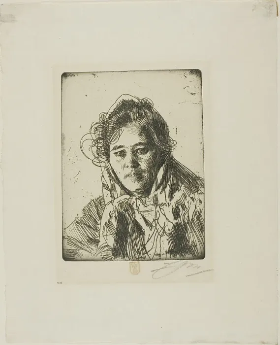 Framed Print : Young Girl from Mora (Kråkberg's Anna), 1903. Creator: Anders Leonard Zorn Framed Print : Young Girl from Mora (Kråkberg's Anna), 1903. Creator: Anders Leonard Zorn