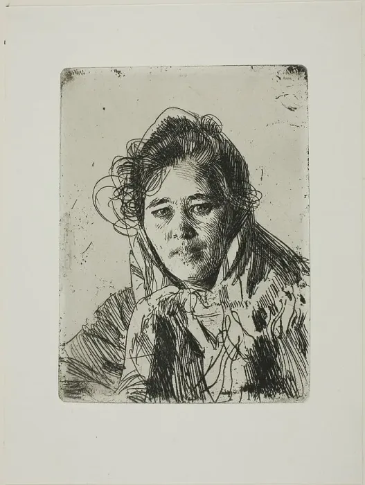 Framed Print : Young Girl from Mora (Kråkberg's Anna), 1903. Creator: Anders Leonard Zorn Framed Print : Young Girl from Mora (Kråkberg's Anna), 1903. Creator: Anders Leonard Zorn