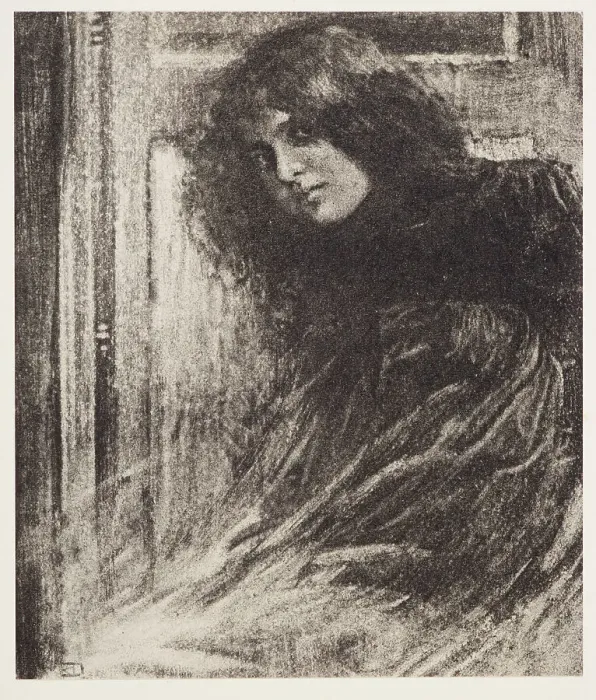 Framed Print : Young girl. From the portfolio: Robert Demachy, c.1890-1914. Creator: Robert Demachy Framed Print : Young girl. From the portfolio: Robert Demachy, c.1890-1914. Creator: Robert Demachy