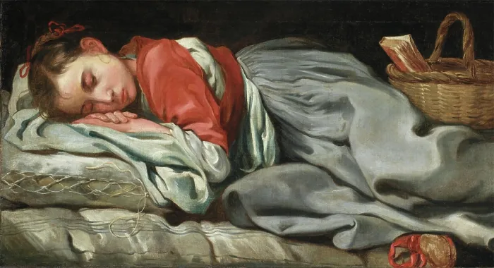 Framed Print : Young Girl Sleeping, c.between 1655 and 1660. Creator: Bernhard Keil Framed Print : Young Girl Sleeping, c.between 1655 and 1660. Creator: Bernhard Keil