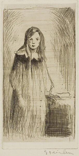 Young Girl Standing, n. d. Creator: Theophile Alexandre Steinlen