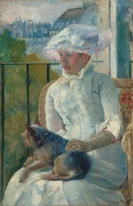 Framed Print : Young Girl at a Window, c. 1883-1884. Creator: Mary Cassatt Framed Print : Young Girl at a Window, c. 1883-1884. Creator: Mary Cassatt