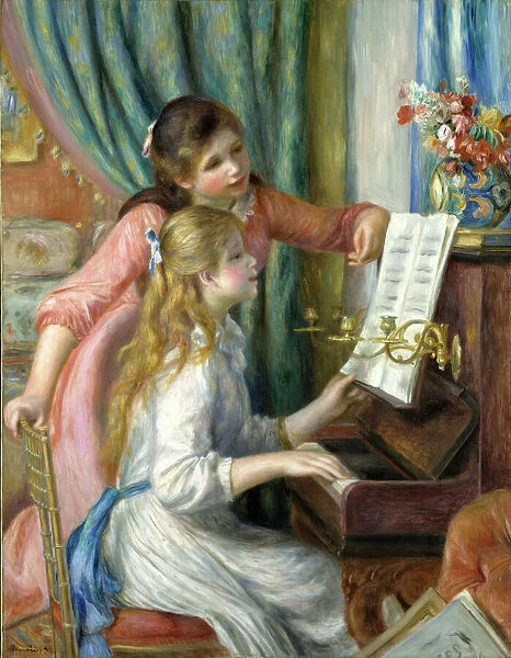 Two Young Girls at the Piano, 1892. Creator: Pierre-Auguste Renoir