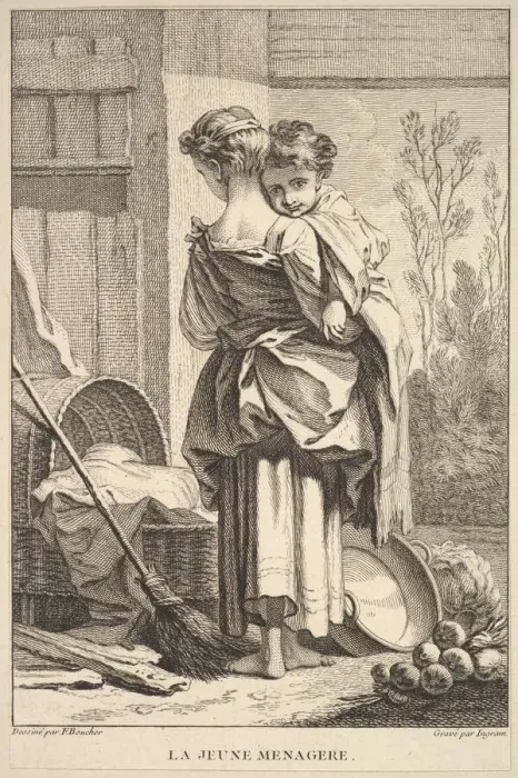 Framed Print : The Young Housekeeper, 1741-63. Creator: John Ingram Framed Print : The Young Housekeeper, 1741-63. Creator: John Ingram