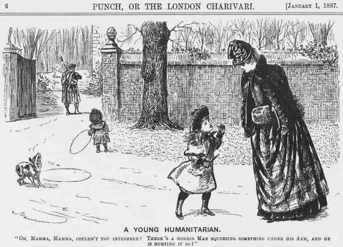 Framed Print : A Young Humanitarian, 1887. Artist: George du Maurier Framed Print : A Young Humanitarian, 1887. Artist: George du Maurier