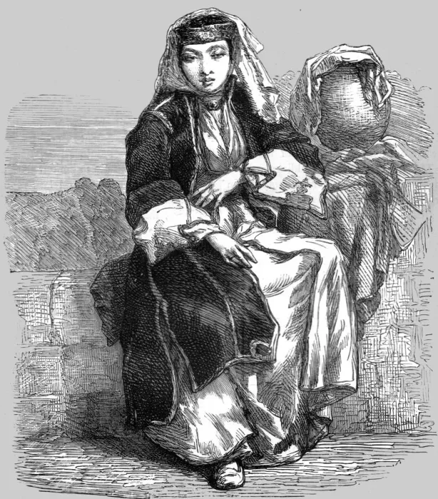 Framed Print : Young Jewess of Salonica; Notes on Albania, 1875. Creator: Frederick A. Lyons Framed Print : Young Jewess of Salonica; Notes on Albania, 1875. Creator: Frederick A. Lyons