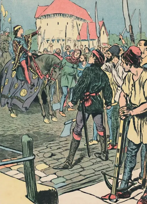 Framed Print : Young King Richard Quells the Rebellion, c1907 Framed Print : Young King Richard Quells the Rebellion, c1907
