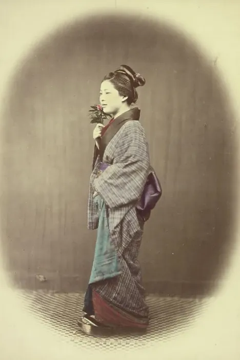 Framed Print : A Young Lady Coming from the Bath, 1866-1867. Creator: Felice Beato Framed Print : A Young Lady Coming from the Bath, 1866-1867. Creator: Felice Beato