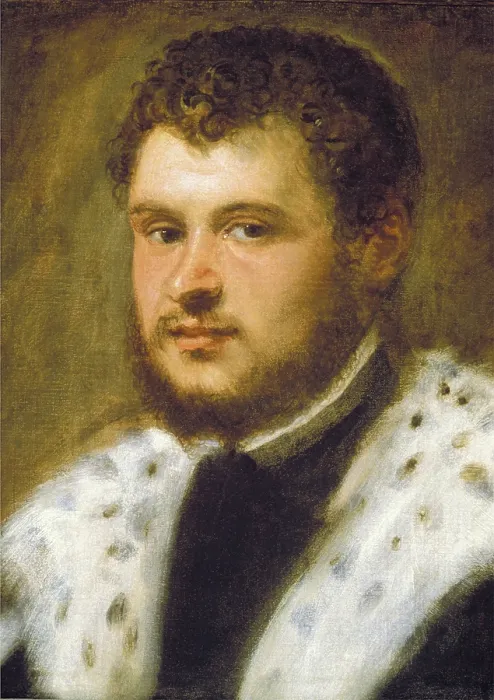 Framed Print : Young Man with a Beard, c1555. Creator: Jacopo Tintoretto Framed Print : Young Man with a Beard, c1555. Creator: Jacopo Tintoretto