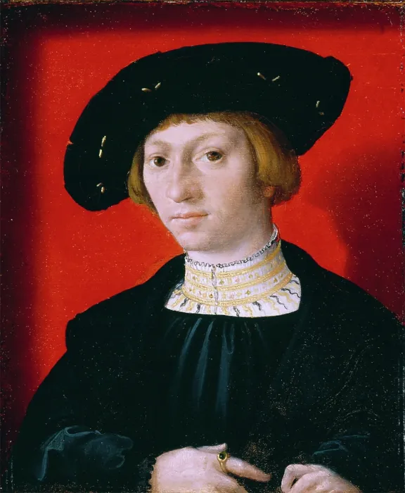 Framed Print : A Young Man, c1520-1540. Creator: Bernaert van Orley Framed Print : A Young Man, c1520-1540. Creator: Bernaert van Orley