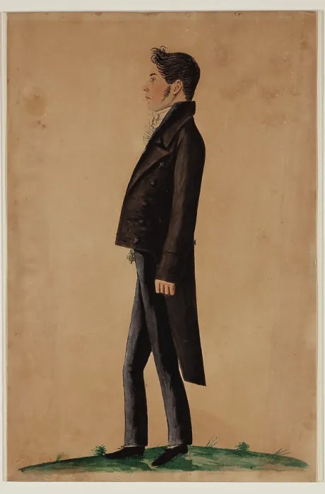 Framed Print : A Young Man, c1820. Creator: Jacob Maentel Framed Print : A Young Man, c1820. Creator: Jacob Maentel