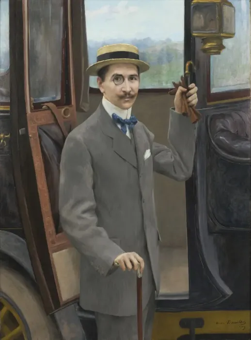 Framed Print : A Young Man by a Carriage, 1909 Framed Print : A Young Man by a Carriage, 1909