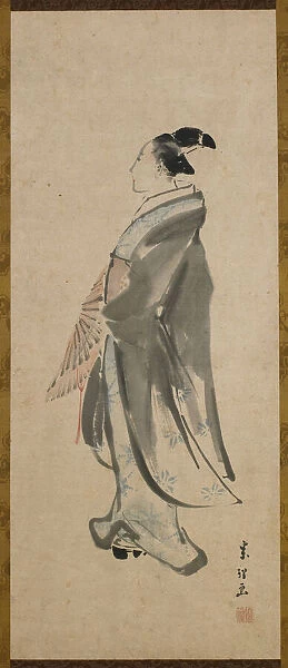 Young man, Edo period, ca. 1795-1798. Creator: Hokusai