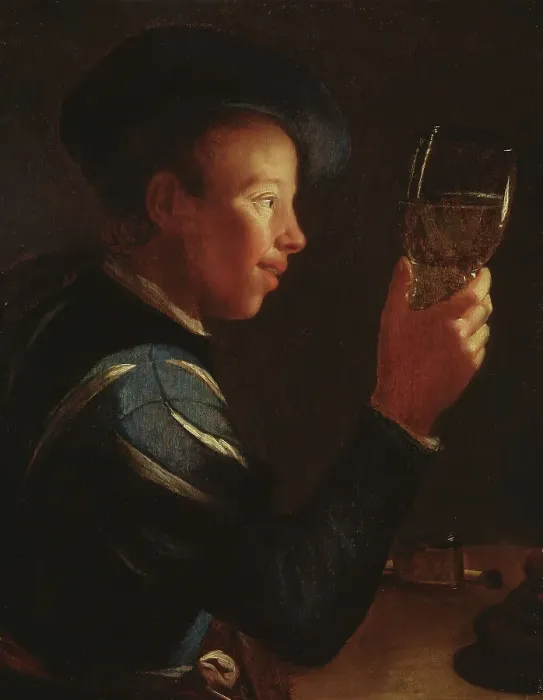 Framed Print : Young Man with a Glass Goblet, c1600s. Creator: Willem Willemsz. van der Vliet Framed Print : Young Man with a Glass Goblet, c1600s. Creator: Willem Willemsz. van der Vliet