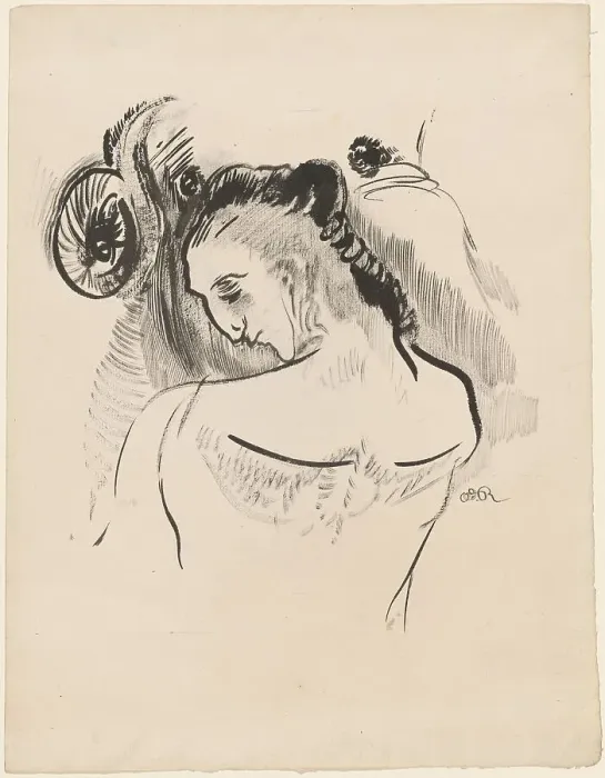 Framed Print : Young Man (Jeune Homme), 1896-1900. Creator: Odilon Redon Framed Print : Young Man (Jeune Homme), 1896-1900. Creator: Odilon Redon