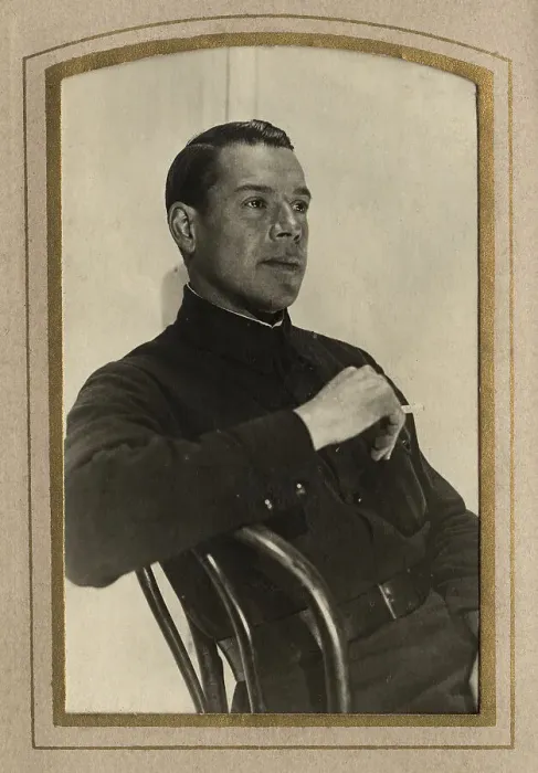 Framed Print : A young man in a military jacket, probably the son of A.F. Domishkevich, late 19th-early 20th cent. Creator: Unknown