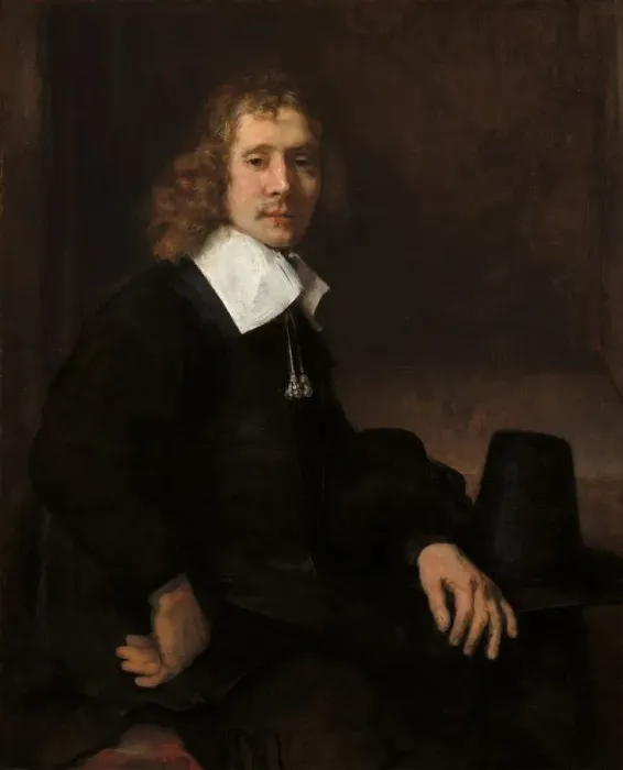 Framed Print : A Young Man Seated at a Table (possibly Govaert Flinck), c. 1660 Framed Print : A Young Man Seated at a Table (possibly Govaert Flinck), c. 1660