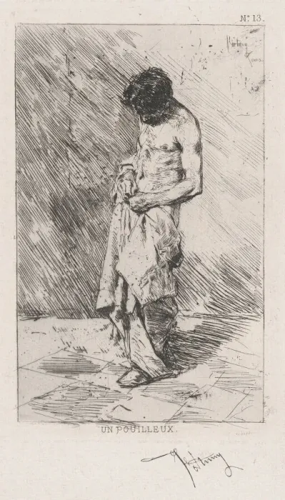 Framed Print : Young man standing dressed in rags, ca. 1860-70. Creator: Mariano Jose Maria Bernardo Fortuny y Carbo Framed Print : Young man standing dressed in rags, ca. 1860-70. Creator: Mariano Jose Maria Bernardo Fortuny y Carbo