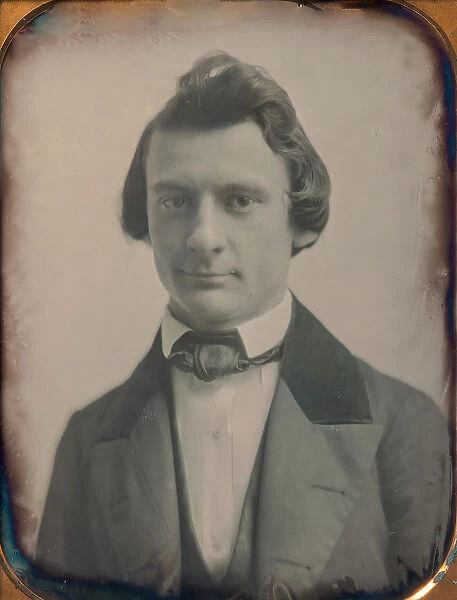 Young Man in Three-piece Suit and Bow Tie, 1850s. Creators: Josiah Johnson Hawes