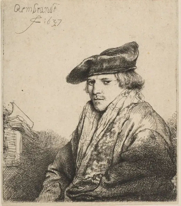 Framed Print : Young Man in a Velvet Cap (Ferdinand Bol), 1637. Creator: Rembrandt Harmensz van Rijn Framed Print : Young Man in a Velvet Cap (Ferdinand Bol), 1637. Creator: Rembrandt Harmensz van Rijn