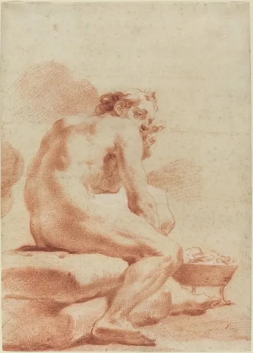 Framed Print : A Young Man Warming Himself at a Brazier. Creator: Gaetano Gandolfi Framed Print : A Young Man Warming Himself at a Brazier. Creator: Gaetano Gandolfi
