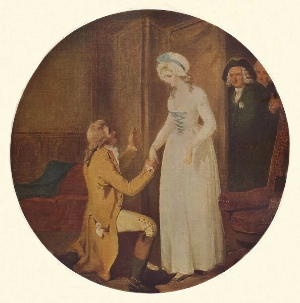 Young Marlow and Miss Hardcastle: A Scene from She Stoops to Conquer by Oliver Goldsmith (Act V, Sc Artist: Francis Wheatley