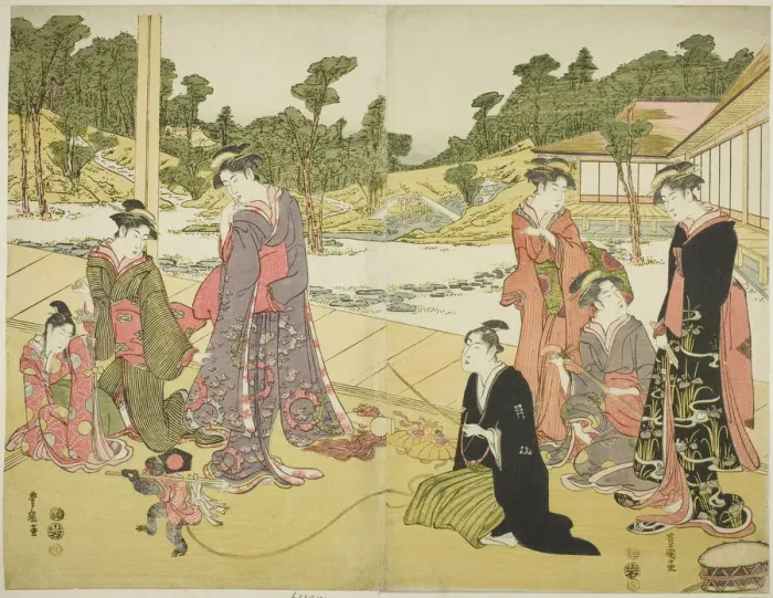 Framed Print : The Young Monkey Showman (Wakashu sarumawashi), n. d. Creator: Utagawa Toyokuni I Framed Print : The Young Monkey Showman (Wakashu sarumawashi), n. d. Creator: Utagawa Toyokuni I