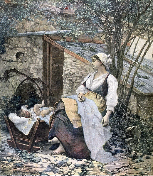 Young Mother, 1891. Artist: Henri Meyer
