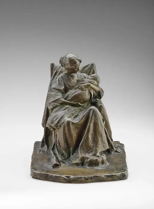 Framed Print : A Young Mother, 1896. Creators: Bessie Potter Vonnoh, Roman Bronze Works Framed Print : A Young Mother, 1896. Creators: Bessie Potter Vonnoh, Roman Bronze Works