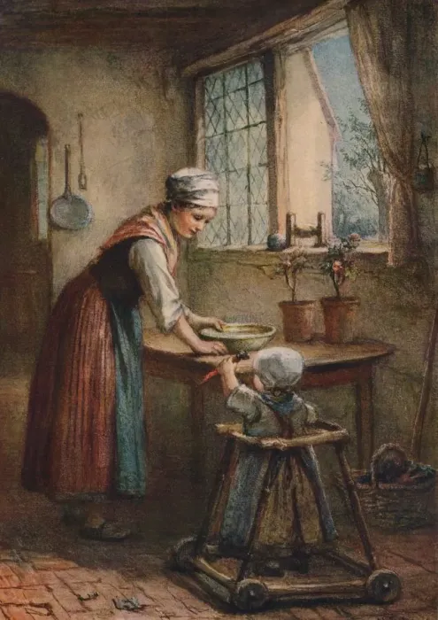 Framed Print : The Young Mother, c1887. Artist: Hugh Carter Framed Print : The Young Mother, c1887. Artist: Hugh Carter