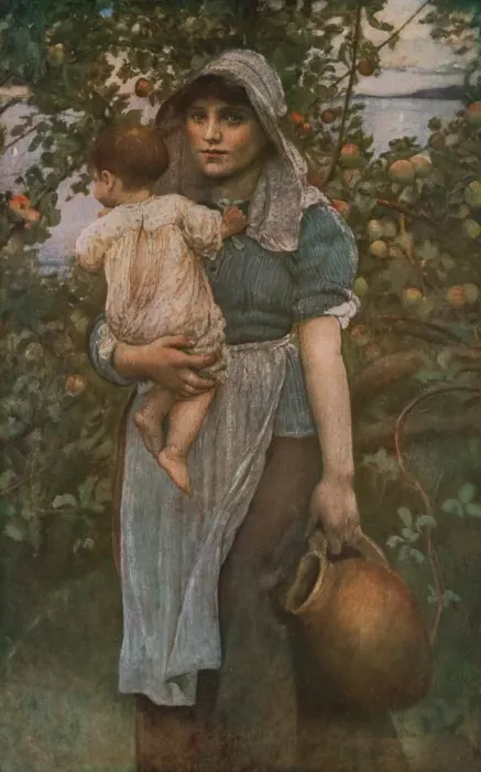 Framed Print : The Young Mother, c1887, (c1930). Creator: Annie Louisa Swynnerton Framed Print : The Young Mother, c1887, (c1930). Creator: Annie Louisa Swynnerton