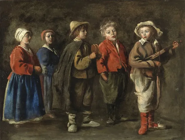 Framed Print : The Young Musicians, 1640. Creator: Antoine Le Nain Framed Print : The Young Musicians, 1640. Creator: Antoine Le Nain