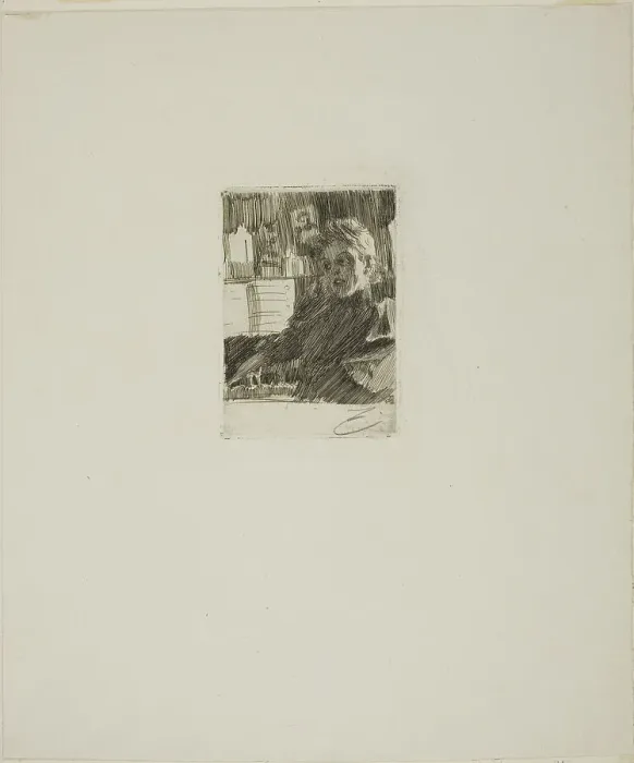 Framed Print : Young Norwegian at the Piano, 1891. Creator: Anders Leonard Zorn Framed Print : Young Norwegian at the Piano, 1891. Creator: Anders Leonard Zorn