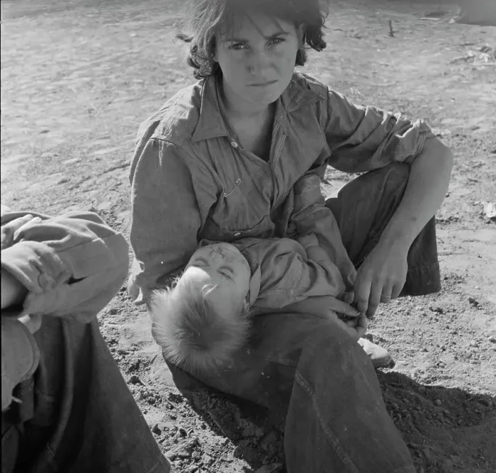 Framed Print : Young Oklahoma mother, age eighteen... CA, Imperial Valley, 1937. Creator: Dorothea Lange Framed Print : Young Oklahoma mother, age eighteen... CA, Imperial Valley, 1937. Creator: Dorothea Lange