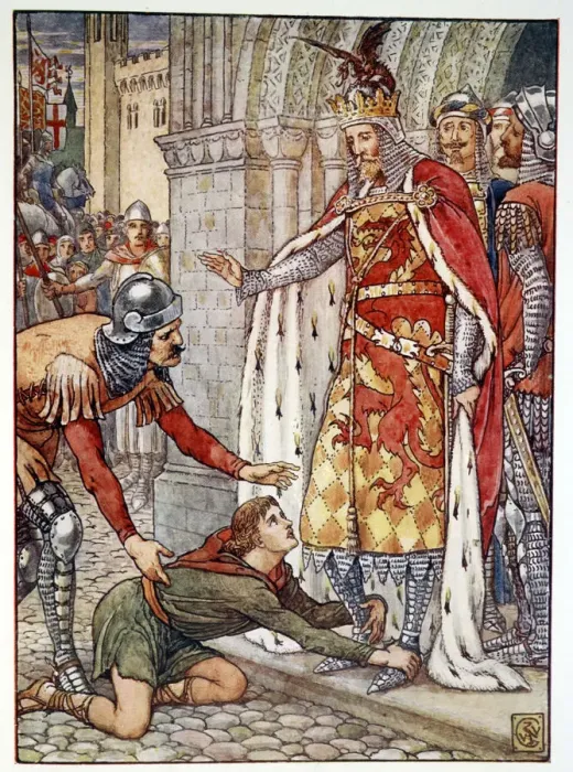Framed Print : Young Owen Appeals to the King, 1911 Framed Print : Young Owen Appeals to the King, 1911