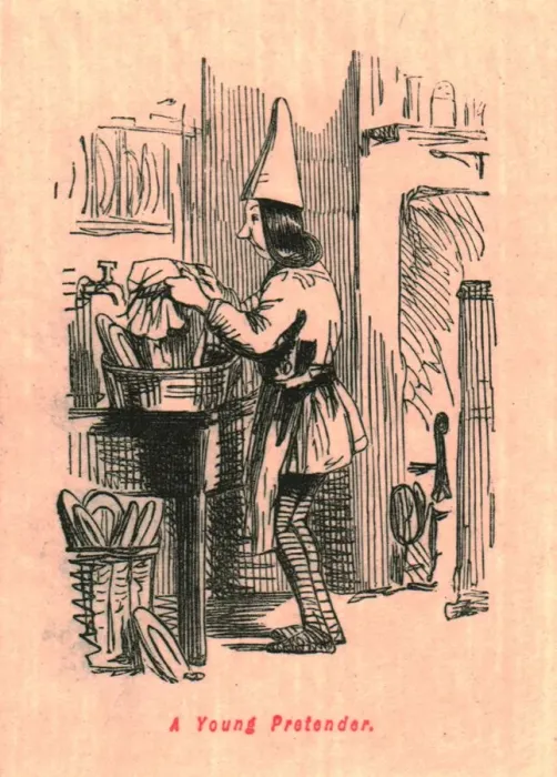 Framed Print : A Young Pretender, 1897. Creator: John Leech Framed Print : A Young Pretender, 1897. Creator: John Leech