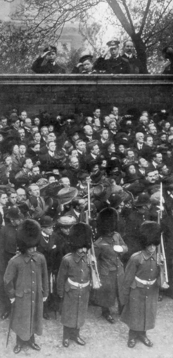 Framed Print : The Young Princes Watching the Proclamation, 1910 Framed Print : The Young Princes Watching the Proclamation, 1910