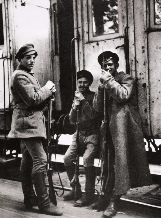Framed Print : Young Red Guards, Russia, c1917-c1923(?) Framed Print : Young Red Guards, Russia, c1917-c1923(?)