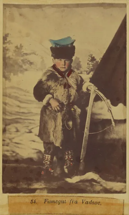 Framed Print : Young Sami boy, about 1867. Creator: Marcus Selmer Framed Print : Young Sami boy, about 1867. Creator: Marcus Selmer
