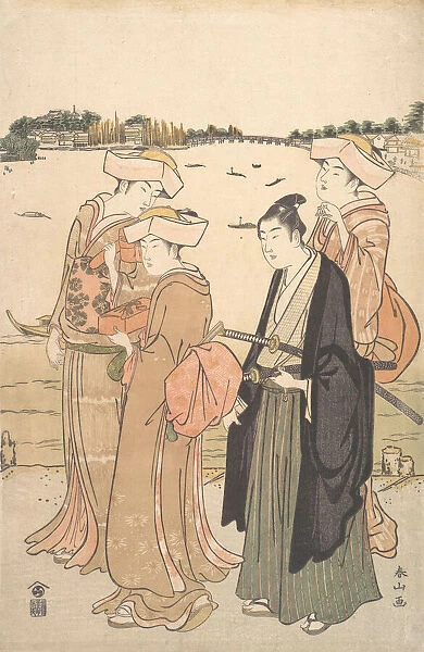 A Young Samurai and Three Women, ca. 1789. Creator: Katsukawa Shunzan