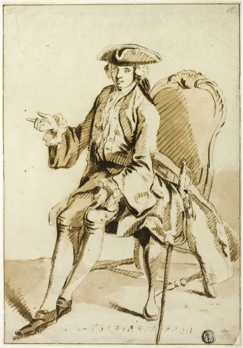 Framed Print : Young Seigneur Seated, n. d. Creator: Hubert Francois Gravelot Framed Print : Young Seigneur Seated, n. d. Creator: Hubert Francois Gravelot