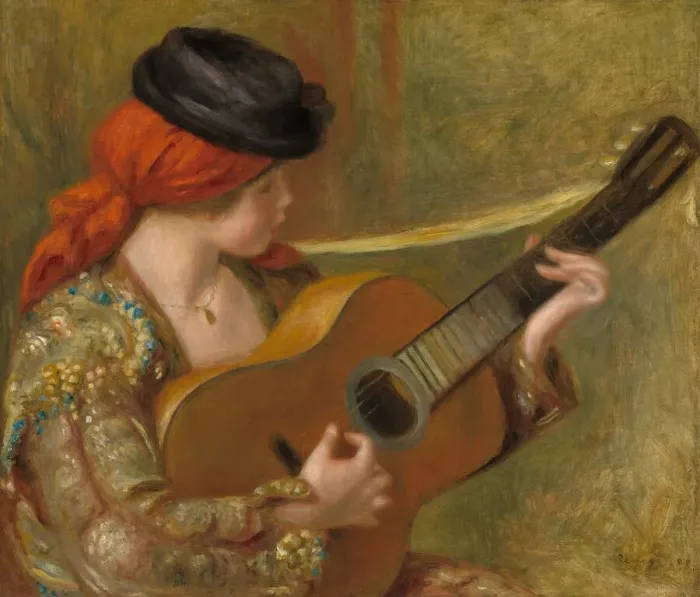 Framed Print : Young Spanish Woman with a Guitar, 1898. Creator: Pierre-Auguste Renoir Framed Print : Young Spanish Woman with a Guitar, 1898. Creator: Pierre-Auguste Renoir