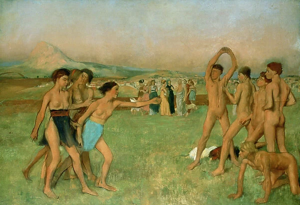 Young Spartans Exercising, c1860. Artist: Edgar Degas