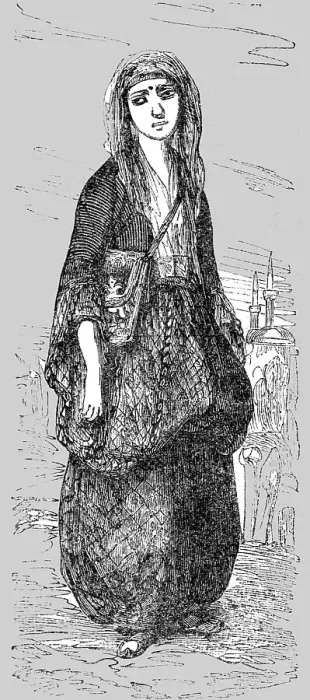 Framed Print : Young Turkish girl returning from school; The Women of Turkey, 1854. Creator: Unknown Framed Print : Young Turkish girl returning from school; The Women of Turkey, 1854. Creator: Unknown