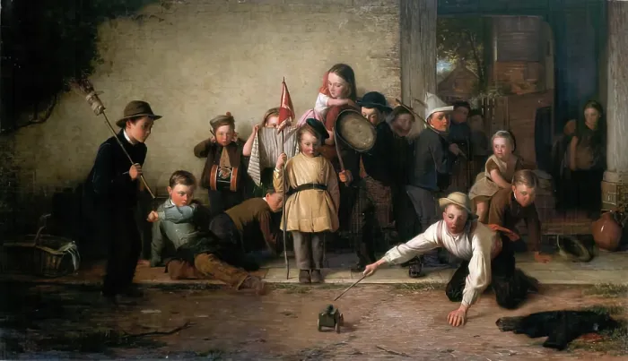 Framed Print : The Young Volunteers, 1871. Creator: Thomas Webster Framed Print : The Young Volunteers, 1871. Creator: Thomas Webster