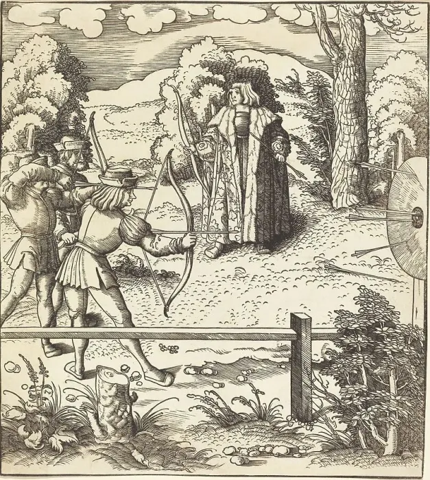 Framed Print : The Young White King at the Butts, 1514 / 1516. Creator: Leonhard Beck Framed Print : The Young White King at the Butts, 1514 / 1516. Creator: Leonhard Beck